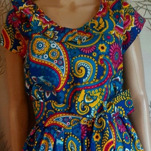 Plusieurs longueurs, robe style africain en wax style africain imprimé cachemire image 3