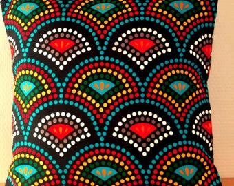 Various sizes of wax print cushion covers, African style: 40x40, 30x50, 45x45, 50x50, 60x60 cm