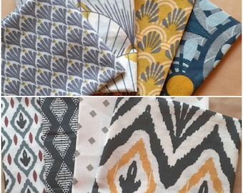 Serviettes de table en tissu coton style scandinave ethnique japonais
