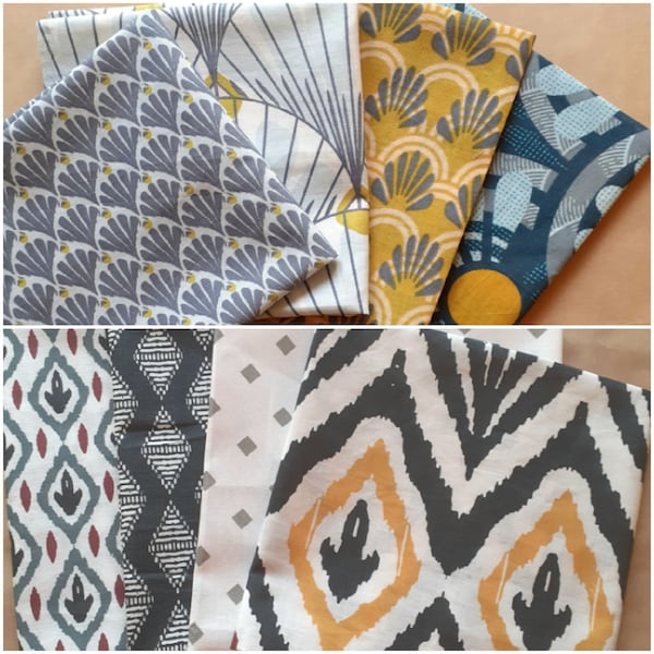 Serviettes de table en tissu coton style scandinave ethnique japonais