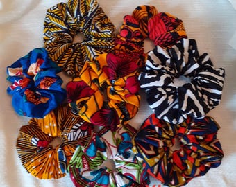 Wax scrunchie, scrunchy wax headband African style batik loincloth