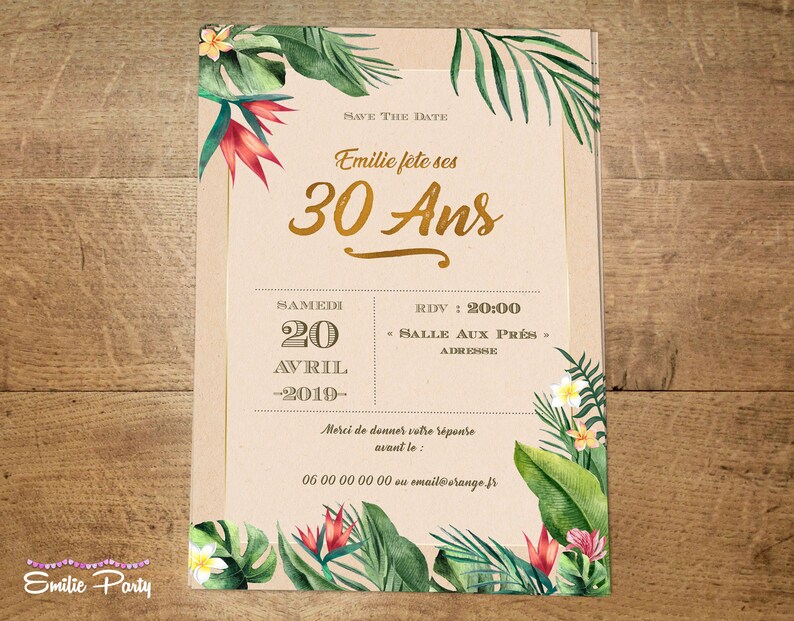Invitation D Anniversaire Personnalisable Theme Nature Etsy Invitation D Anniversaire Personnalisable Theme Nature Etsy