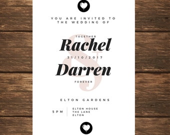 Wedding Invitation - Wedding Invitation Template -Trending Now - Wedding Invite PDF - Editable Invitation - DIY Printable #AC0014