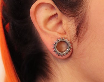 Silver Stainless Steel Tunnels, Ear Plugs, Plugs,Tunnels,Stretchers,Eyelets,BodyJewellery,GaugeJewelry,Gauges,Metal Plugs,16mm,18mm