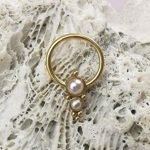 Gold Plated Stainless Steel Septum,Gold Piercing,Gold Septums,Body Jewellery,Nose Rings, Mother of Pearl Septum Ring, Sold Individually
