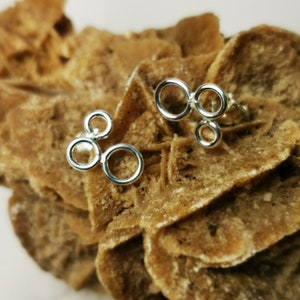 Silver Ear Studs,Geometric Earrings,Hand Made Earrings, Silver Earrings,Circular Earrings,Ear Studs,Tribal Ear Jewellery, Sold Individually