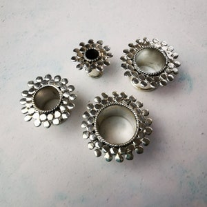 Sterling Silver Tunnel Ear Plugs Gauges,14mm, Ear Tunnels ,Silver Gauges, Piercing Jewelry, Stretched Earlobes