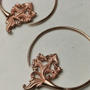 Gold Earrings,Rose Gold Earrings,Stretched Earlobes, Hoop Earrings,Tribal Ear Jewellery, 2mm Earrings