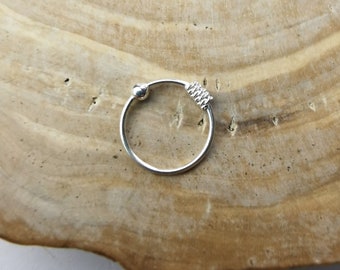 Silver Nose Ring, Body Jewelry, Nose Rings, Nose Jewelry, Nose Piercing, Decorated Nose Ring, Indian Jewellery