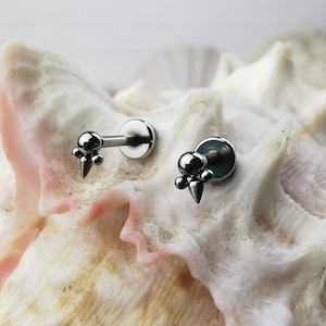 ステンレススチール ラブレット、トラガス、メデューサ、モンロー、シルバー ピアス、ボディ ジュエリー、ネジ付きピン、ネジ付きエンド