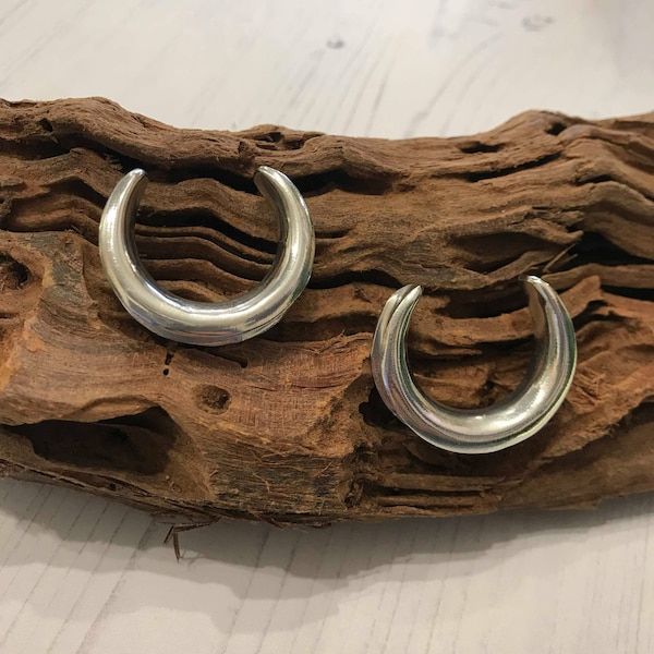 Silber Ohrhänger,Messing Ohrgewichte,Sattel Ohrringe,Sattel,Silver Gauge Ohrringe,Sättel Hufeisen förmige Sättel,25 mm