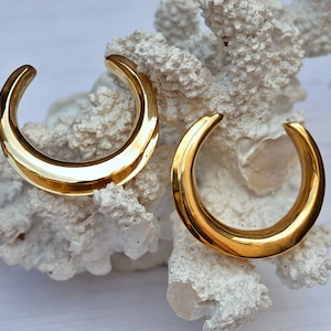 Brass Ear Saddles,Brass Ear Weights,Saddle Earrings,Brass Gauge Earrings,12mm,14mm,16mm,18mm,20mm,22mm