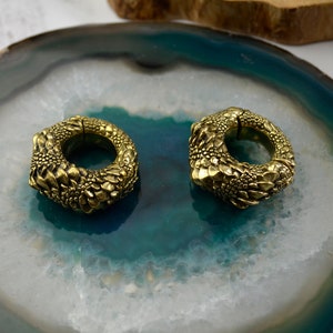 Gold Ear Weights,Hoops,Brass Ear Weights, Tribal Jewellery, Heavy Earrings, Gauge Jewelry, Gauge Earrings, Ear Stretchers, Hoop Weights