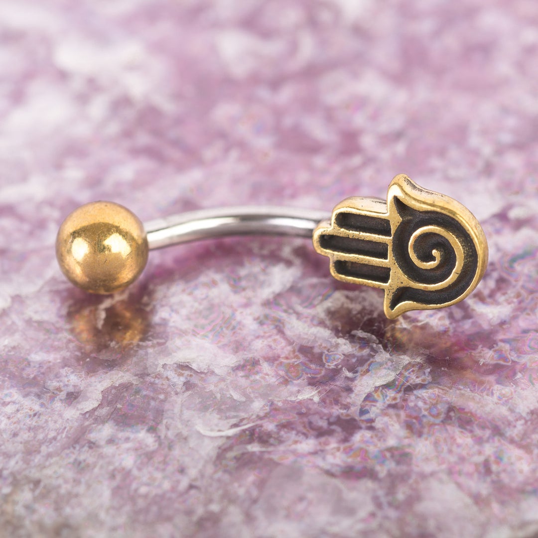 Banana Bar, Belly Bar,brass Belly Bars,ornate Belly Bars, Tribal