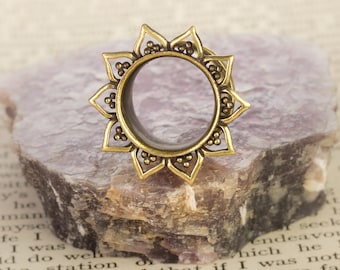 2 Pezzi Flesh Tunnel Plug, Tunnel Orecchio Matrimonio Mandala - Foto 1