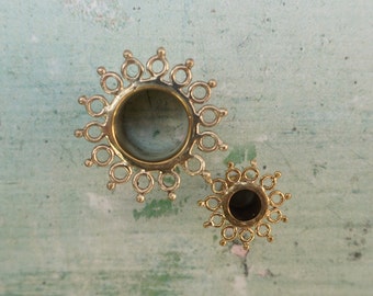 Brass Tunnels,Brass Ear Plugs, Plugs,Stretchers,Flesh Tunnels,Eyelets,BodyJewellery,GaugeJewelry,12mm,14mm,16mm,18mm,20mm