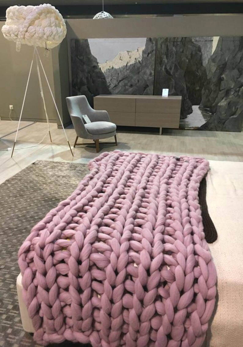Queen Chunky Throw Blankets Merino Woollen Bed Throw for Etsy