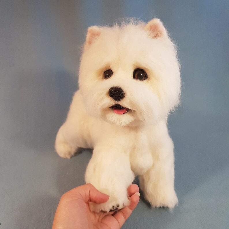 West Highland Stuffed Dog Clone Realistic White Terrier | Etsy