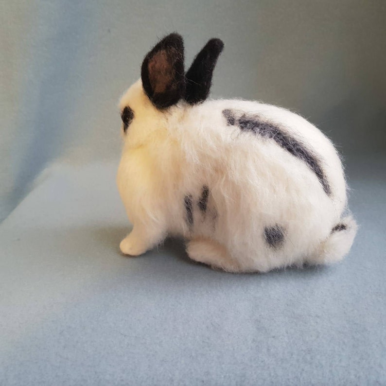 Rabbit Custom made Rabbits cuddle sculpture Hare toys Needle felted Bunny Pet Replica Stuffed Animal Bunny Portrait Bunny custom clone