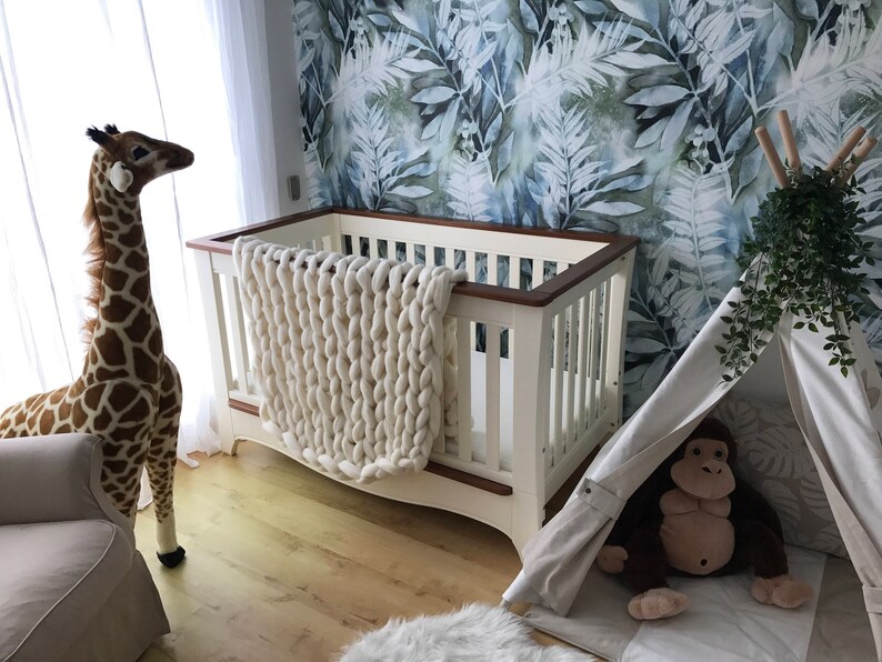 King size chunky blankets Woollen blanket for king bed Cable Etsy