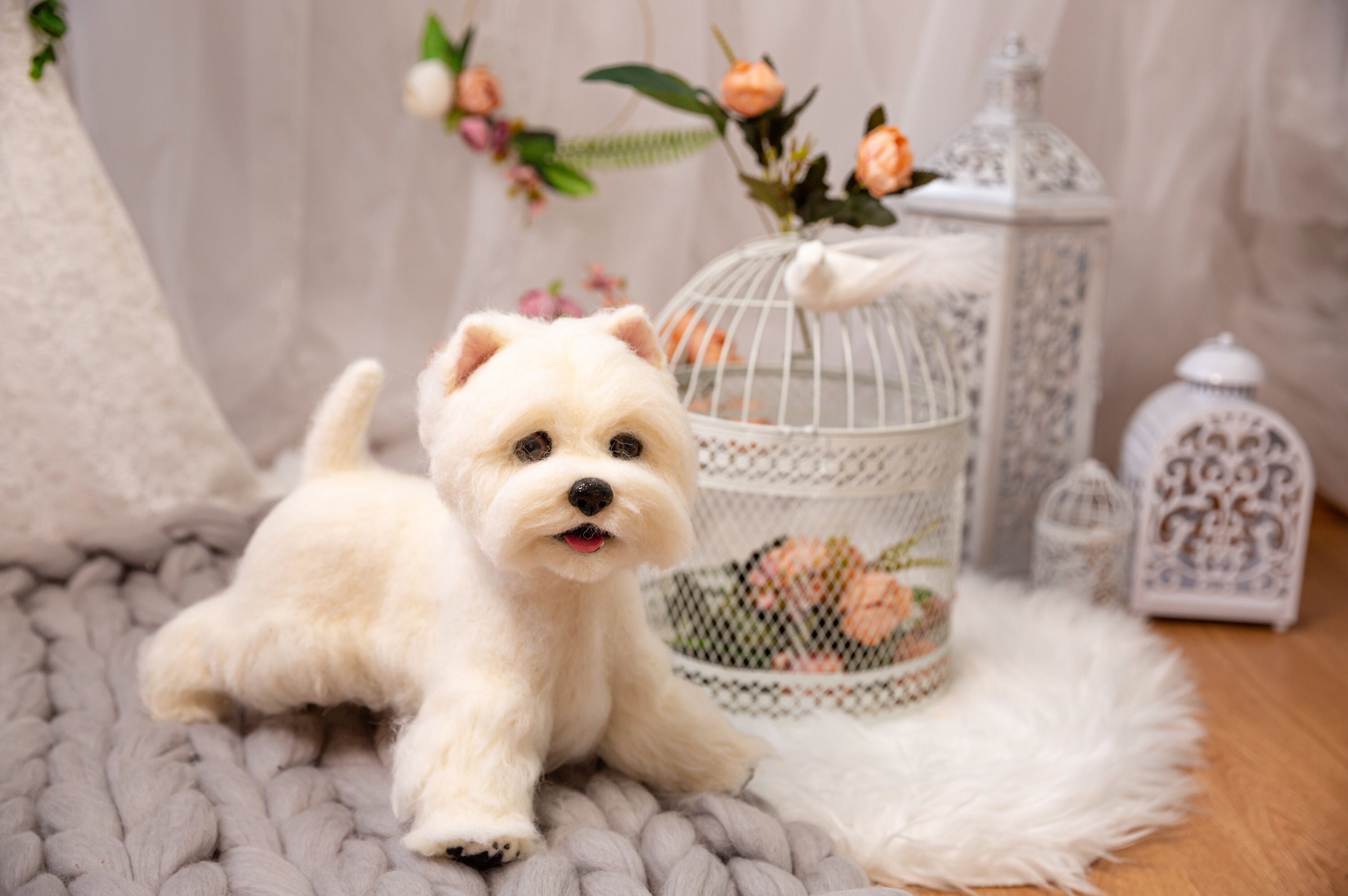 West Highland Stuffed Dog Clone Realistic White Terrier - Etsy Denmark West Highland Stuffed Dog Clone Realistic White Terrier - Etsy Denmark