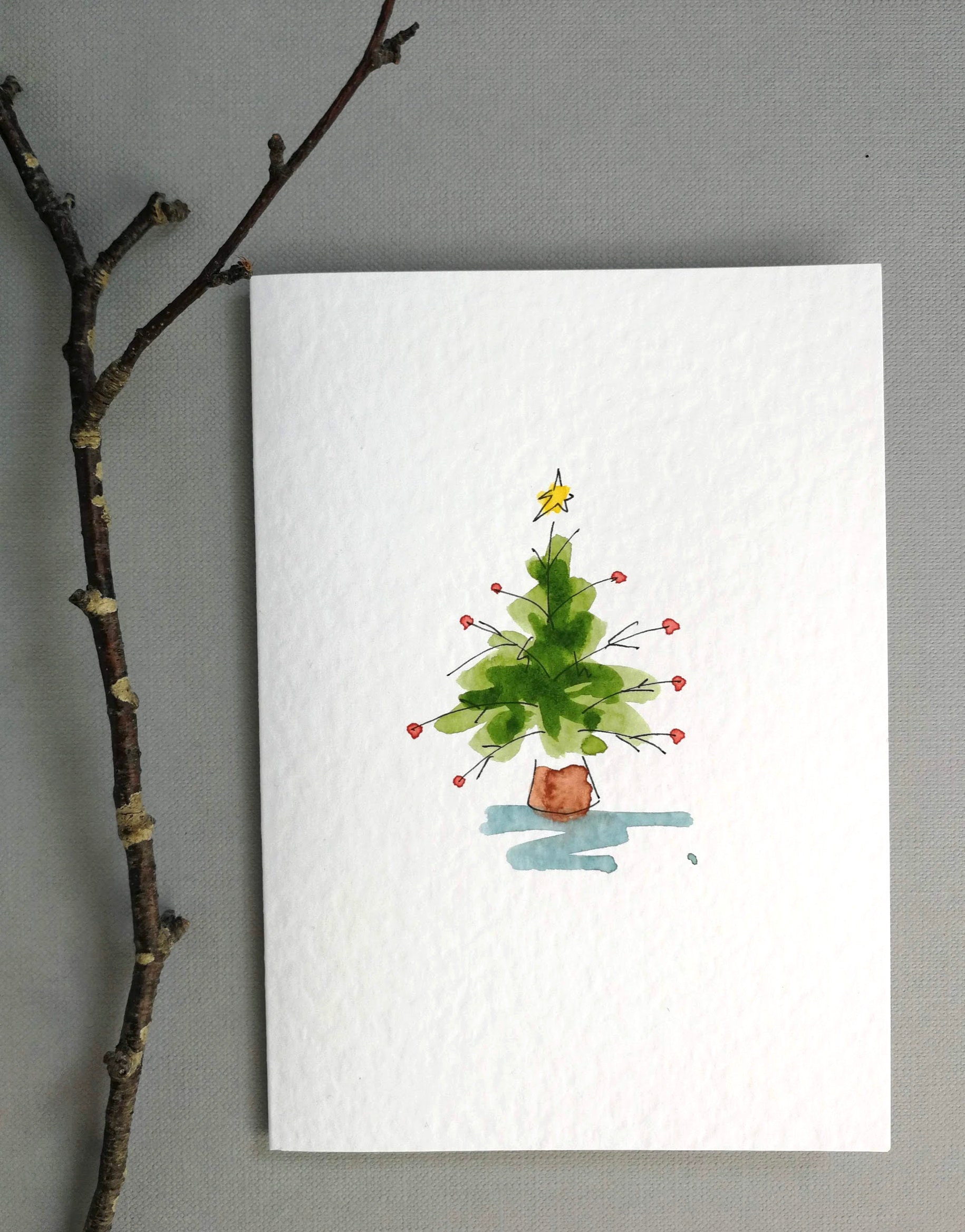 Hand painted cheap christmas cards