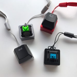 Keyboard Switch keychain, Aluminium Metal Finger Fidget Toy, Initial Personalised Gift, Mechanical Keyboard Switch, Programmer Gift.