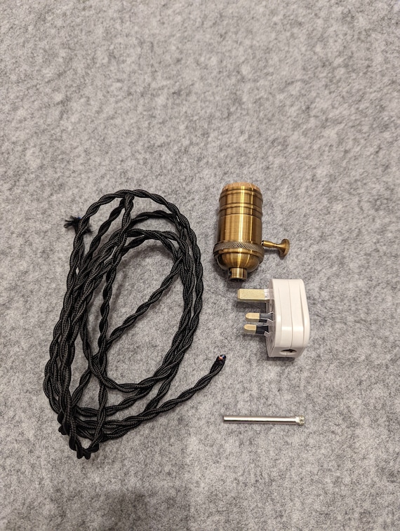 Brass DIY Make-a-Lamp Bottle Adaptor Kit