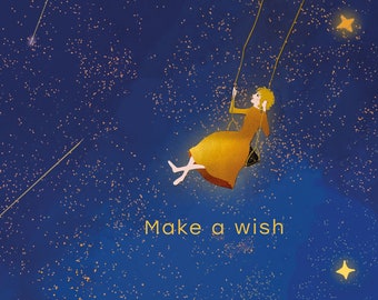 Greeting Card (incl. envelope) - Make a wish