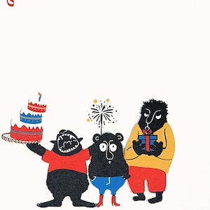 Geburtstagskarte - "Happy Birthday, Tadaaaa" inkl. Umschlag  (12 x 17cm)