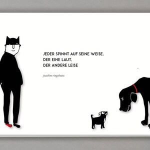 Gruß- und Spruchkarte - jeder spinnt auf seine weise ... (inkl. Umschlag)