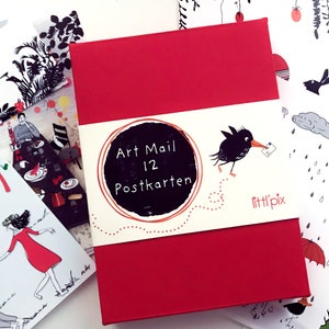 ART MAIL - Wenskaartenset - 12 prachtige kaarten - elke kaart vertelt een verhaal - DIN A6 formaat