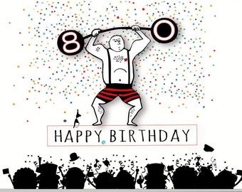 Verjaardagskaart 80 jaar (inclusief envelop)