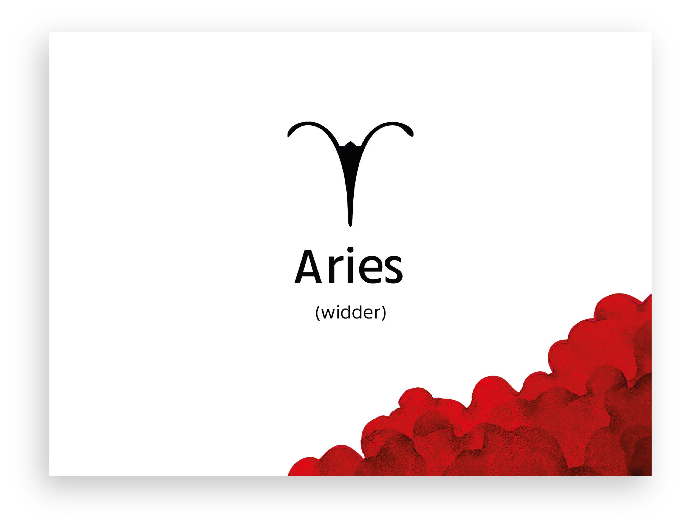 Large Zodiac Sign Map Aries The Aries 21 X 15 5 Cm Etsy Ireland