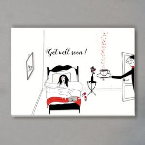 carte de voeux - get bien bientôt pour son (enveloppe incl.)