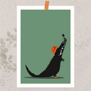 Animal Print - Alligator - small poster 15 x 21 cm