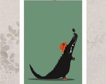 Poster per piccoli animali - coccodrillo, DIN A5