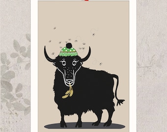 Poster per piccoli animali - Yak, DIN A5