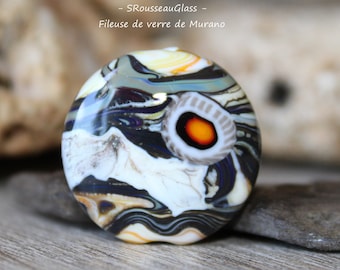 Perle focale de verre Filées Au Chalumeau -  perle filée à la flamme en verre de Murano - - Handmade Lampwork