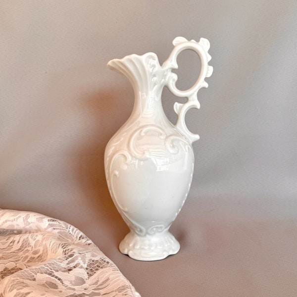 Shabby chic style porcelain ewer