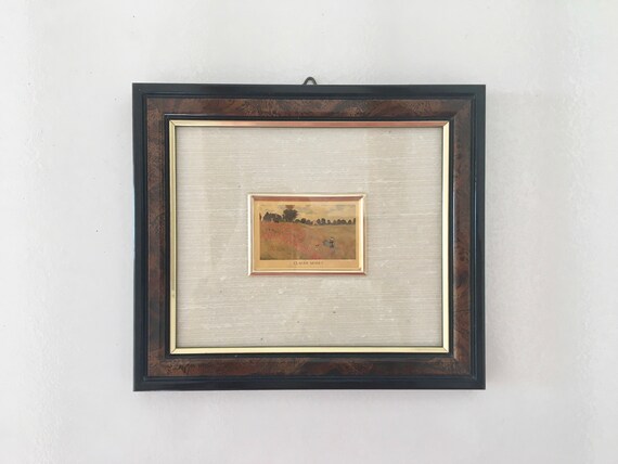 Tableau Bussy Sur Feuille D’or 23 KT