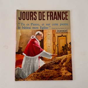 Vintage französische Zeitschrift Jours de France, Papst Paul VI