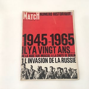 Vintage Paris Match magazine, old newspaper 1965