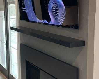 Stainless Steel Fireplace Mantel Shelf: Fireproof Living Room Decor
