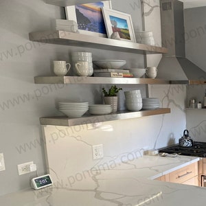 33 39 Made to Order Stainless Steel Floating Shelves - Etsy