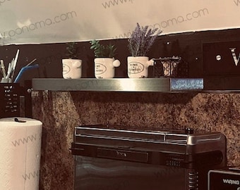 Stainless Steel Floating Shelf: Heavy Duty Kitchen & Bath Decor