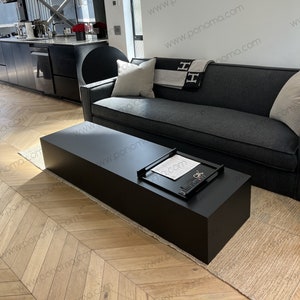 Cube coffee table; Stainless steel furniture: coffee table, bench, pouf, stand -multifunctional, minimalist, seamless for INDOOR and OUTDOOR