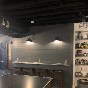 Stainless Steel Floating Bar Table: Waterproof Kitchen Shelf