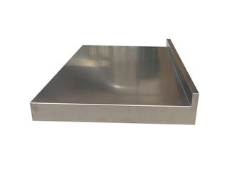 Stainless Steel Countertop With 2&quot; Backsplash, Kitchen Countertop, Metal Kitchen Island, Washer Dryer Countertop, Furniture And Decor
