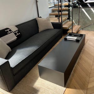 Stainless steel furniture: coffee table, bench, pouf, stand -multifunctional, minimalist, seamless for INDOOR and OUTDOOR